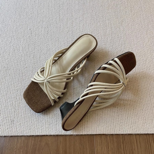 Damen Sandalen mit elegantem Flecht-Design und komfortablem Plateau R&B
