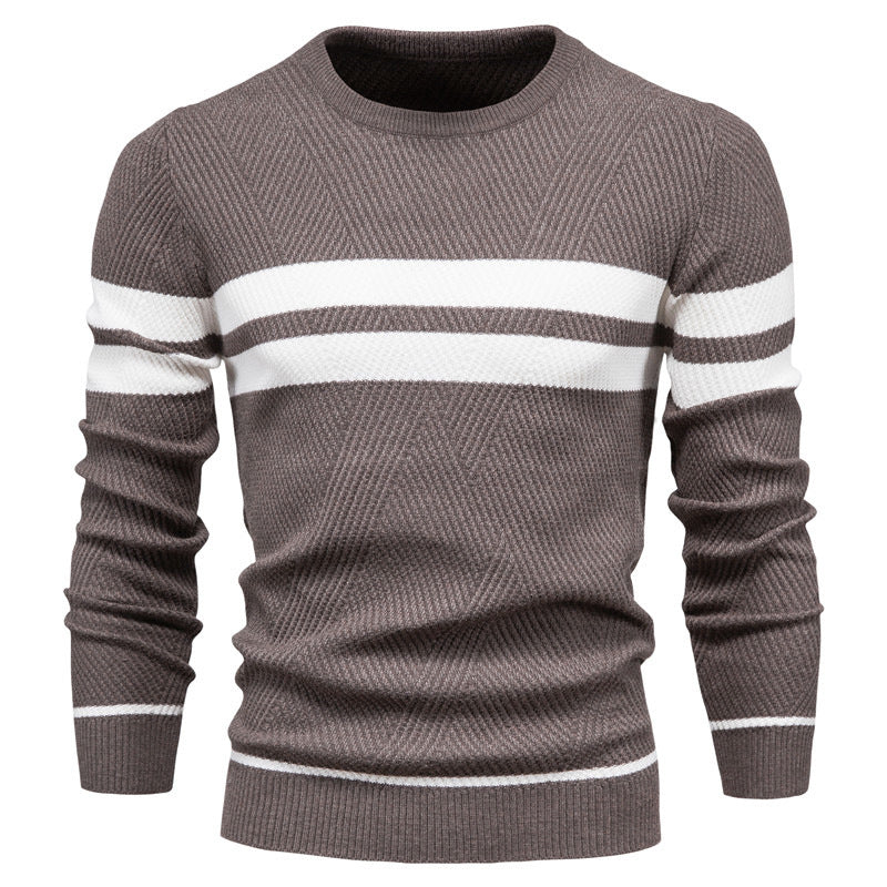 Herren strukturiertes Sweatshirt mit modernen Streifen R&B