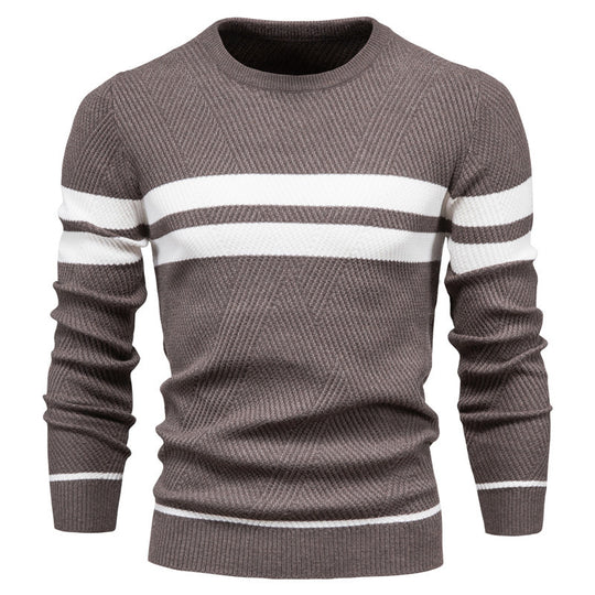 Herren strukturiertes Sweatshirt mit modernen Streifen R&B