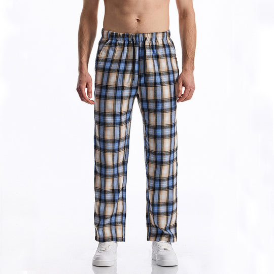 Herren bequeme Freizeithose mit Karomuster R&B