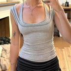 Damen Funktions-Tanktop mit doppeltem Trägersystem und atmungsaktivem Stoff R&B