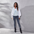 Damen Strickweste mit modernem Zickzackmuster und vorteilhaftem Schnitt R&B