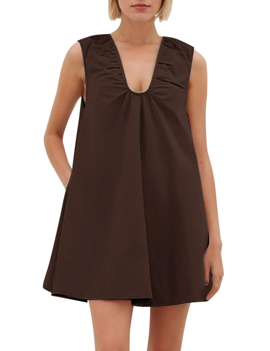 Damen Lässiges Sommerkleid mit Rüschen-Ausschnitt R&B