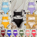 Damen Zweiteiler Bikini Set mit modischen Schnürdetails