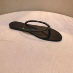 Damen Strandsandalen mit glitzerndem Riemendesign R&B