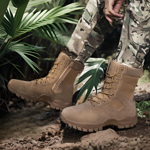 Herren taktische Outdoor-Boots mit hohem Knöchelschutz und rutschfester Sohle R&B