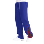 Herren bequeme Freizeithose mit seitlichen Knopfdetails und Karomuster R&B