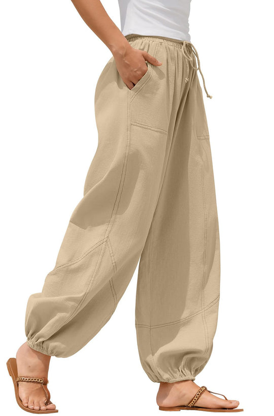 Damen Lässige Weitbein-Hose mit praktischen Taschen R&B