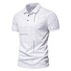 Herren Poloshirt mit modernem grafischen Druck und atmungsaktiver Funktion