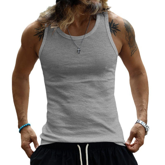 Herren Muskelshirt mit atmungsaktivem Rippenstrick R&B
