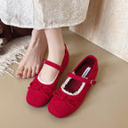 Damen Ballerinas mit dekorativem Riemchen und hochwertigem Obermaterial R&B