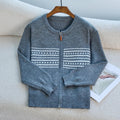 Damen Strickjacke mit Reißverschluss und nordischen Mustern