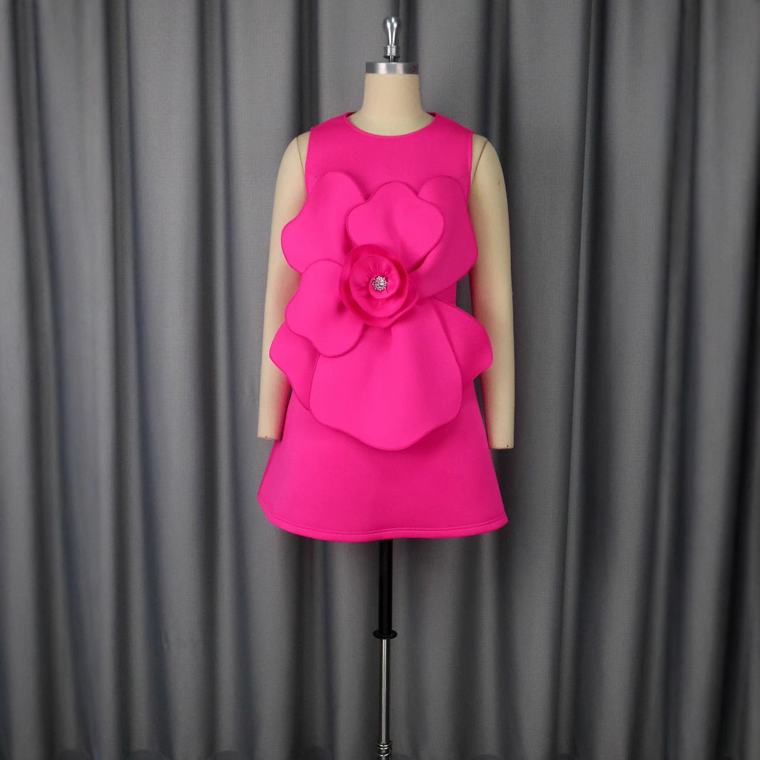 Damen Blumenkleid mit 3D-Design R&B