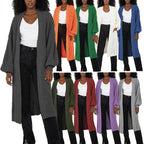 Damen Langstrickjacke mit lässigem Oversized-Schnitt und voluminösen Ärmeln