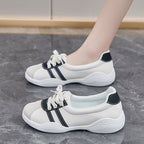 Damen Sneakers mit glanzvollem Obermaterial und atmungsaktivem Innenfutter