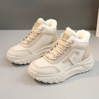 Damen modische Hochschnitt Sneakers mit warmem Futter und rutschfester Sohle R&B