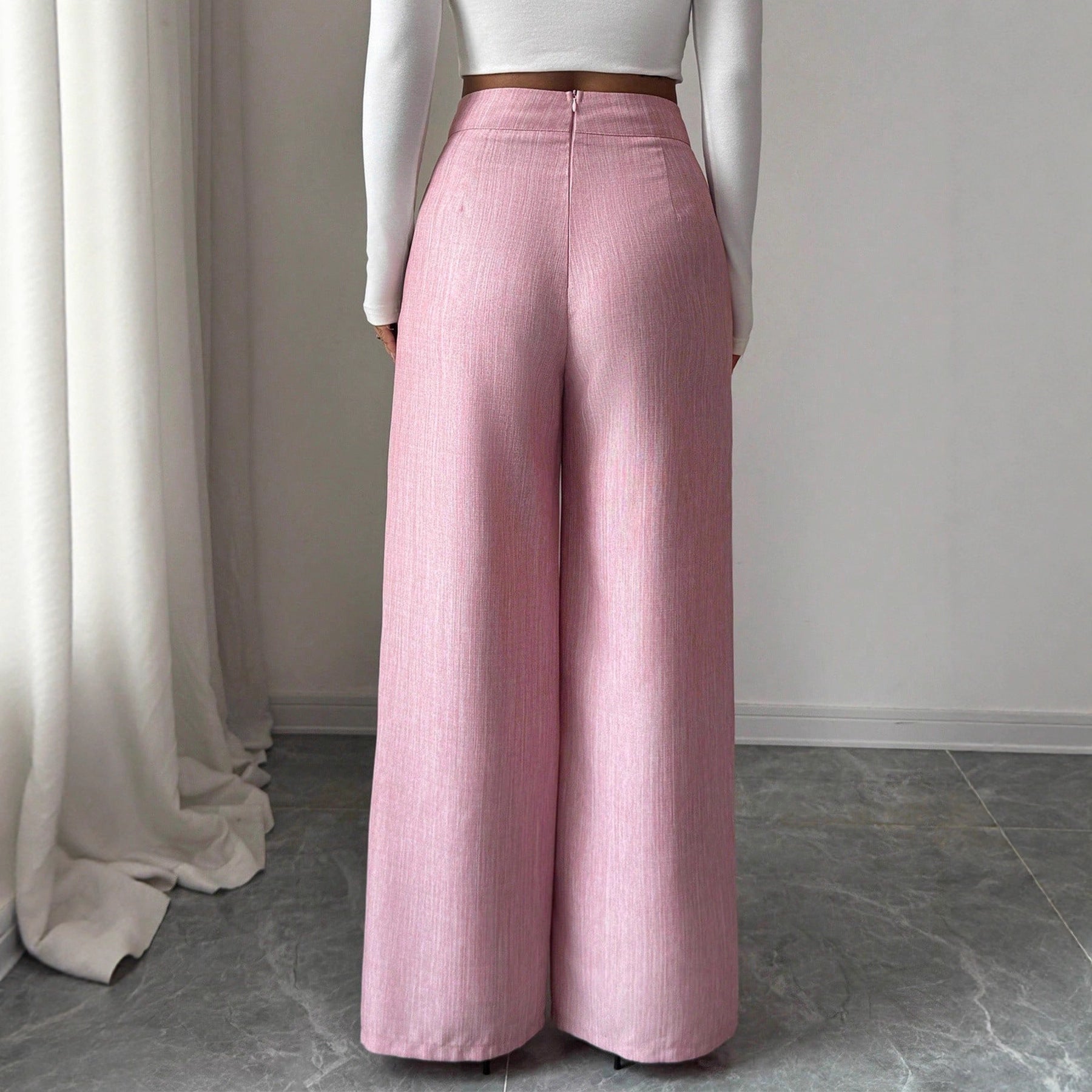 Damen weite High-Waist-Hosen R&B