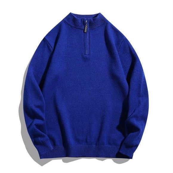 Herren gesunder und stilvoller Stehkragenpullover mit Reißverschluss R&B