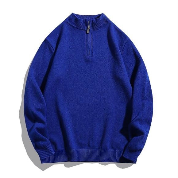 Herren gesunder und stilvoller Stehkragenpullover mit Reißverschluss