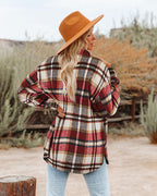 Damen Karierte Baumwolljacke im lässigen Oversized-Schnitt R&B