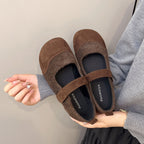 Damen Hausschuhe mit verstellbarem Riemen und warmem Innenfutter R&B