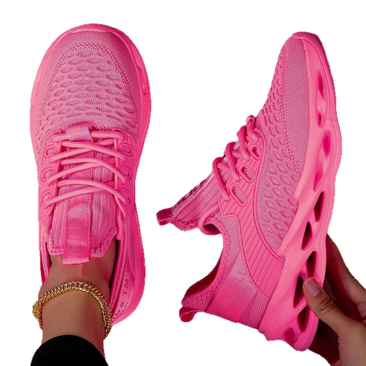 Damen Atmungsaktive Laufschuhe mit elastischem Obermaterial und griffiger Sohle R&B
