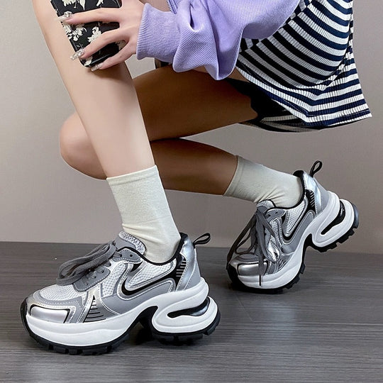 Damen Sportliche Chunky Sneakers mit atmungsaktiver Mesh-Oberfläche und ergonomischer Dämpfung R&B