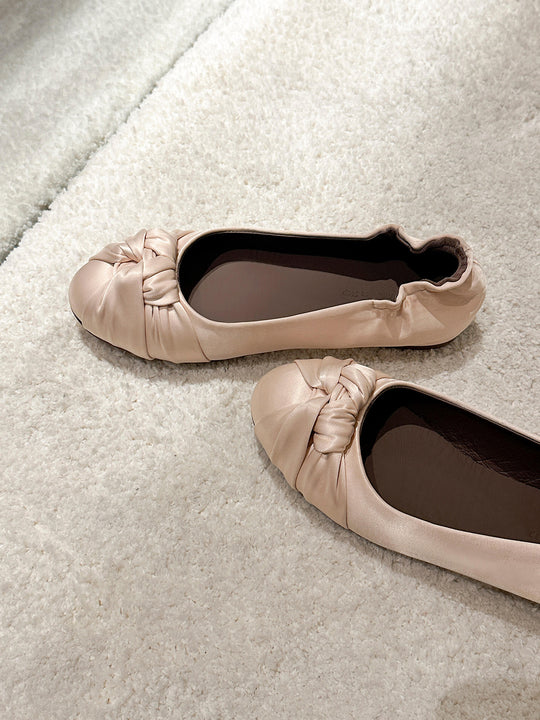 Damen Ballerinas mit weich gepolstertem Futter und eleganter Schleife R&B