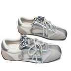 Damen modische Sneakers mit elegantem Sportdesign und hochwertigem Materialmix R&B