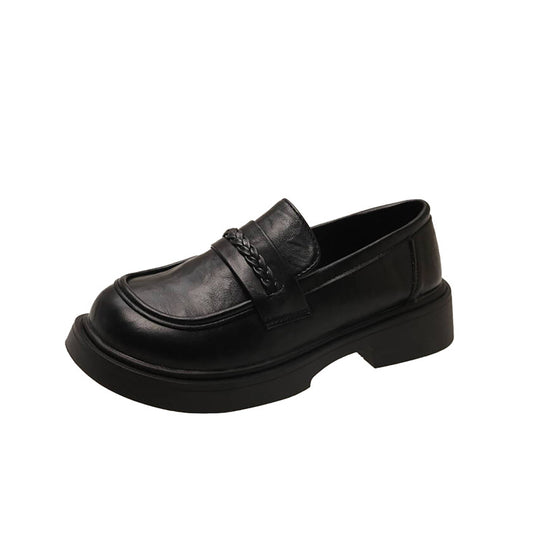 Damen modische Mokassins mit innovativem Plateau-Heel und dezenter Schnallenverzierung R&B