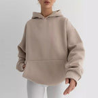 Damen Kuscheliger Oversized Hoodie mit Kängurutasche