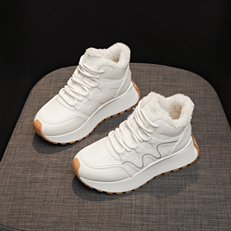 Damen High-Top Sneakers mit samtigem Innenfutter und rutschfester Sohle R&B
