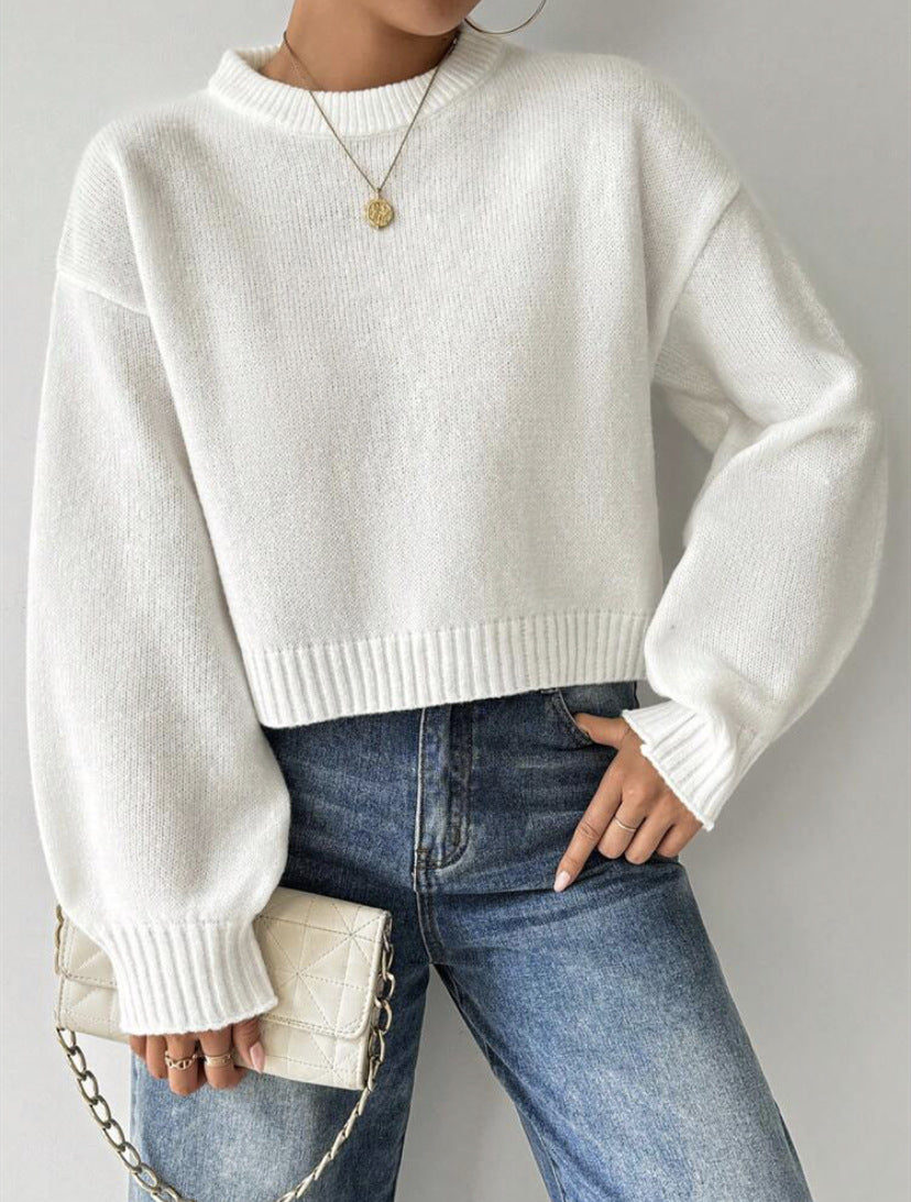 Damen lässiger Feinstrickpullover R&B