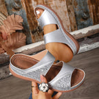 Damen Komfortable Clogs mit modischen Querriemen und ergonomischem Fußbett R&B