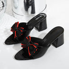 Damen Elegante Slingback-Sandalen mit verspieltem Schleifen-Detail R&B