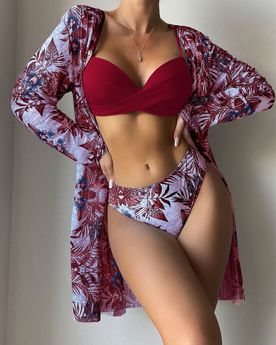 Damen Strandcover-Up mit floralem Muster R&B