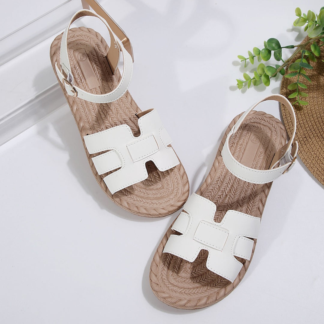 Damen Sandalen mit komfortablem Fußbett und eleganten Riemen R&B