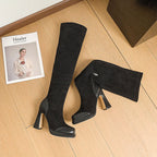 R&B | Über-die-Knie-Stiefel mit Blockabsatz