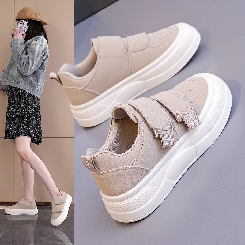 Damen Sneakers mit praktischem Klettverschluss und modischer Plattform R&B