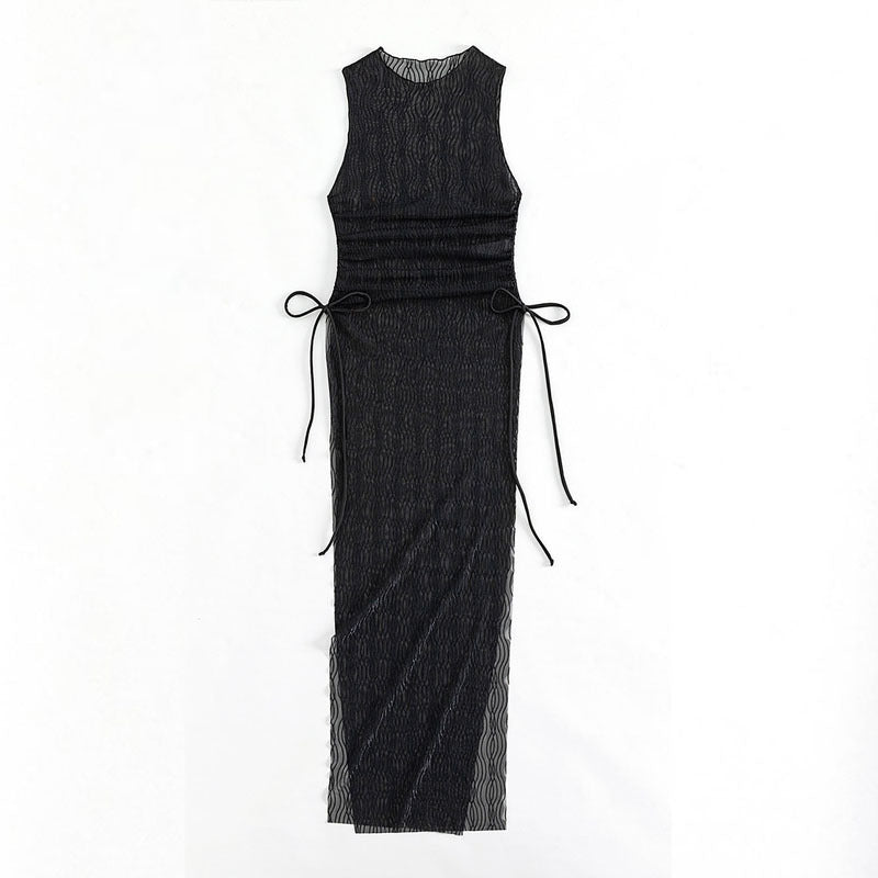 Damen lässiges Maxikleid mit Rüschendetails R&B