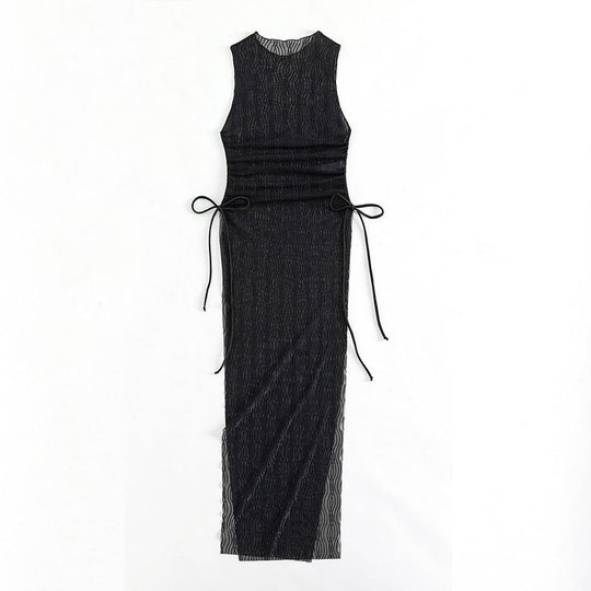 Damen lässiges Maxikleid mit Rüschendetails R&B