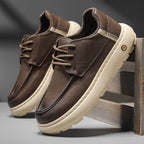 Damen Bequeme Sneaker mit modischem Lederdesign und rutschfester Sohle