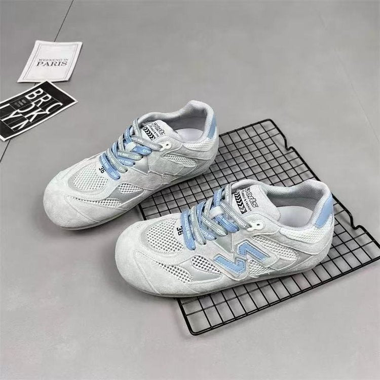 Damen Sportliche Schnür-Sneaker mit atmungsaktiver Mesh-Oberfläche und dämpfender Sohle R&B