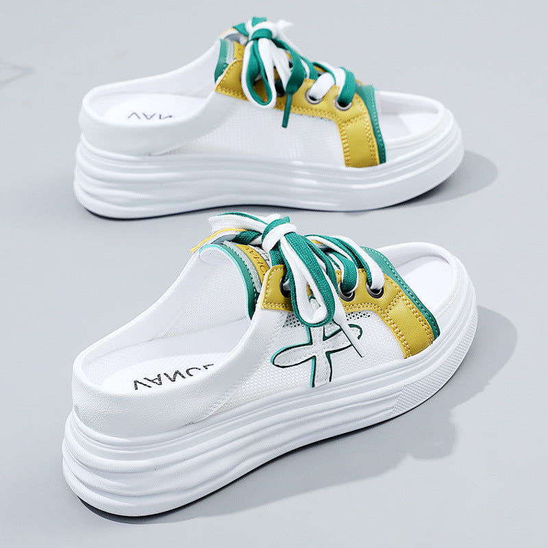 Damen Sommer Sneaker mit offenen Zehen und bequemer Sohle R&B