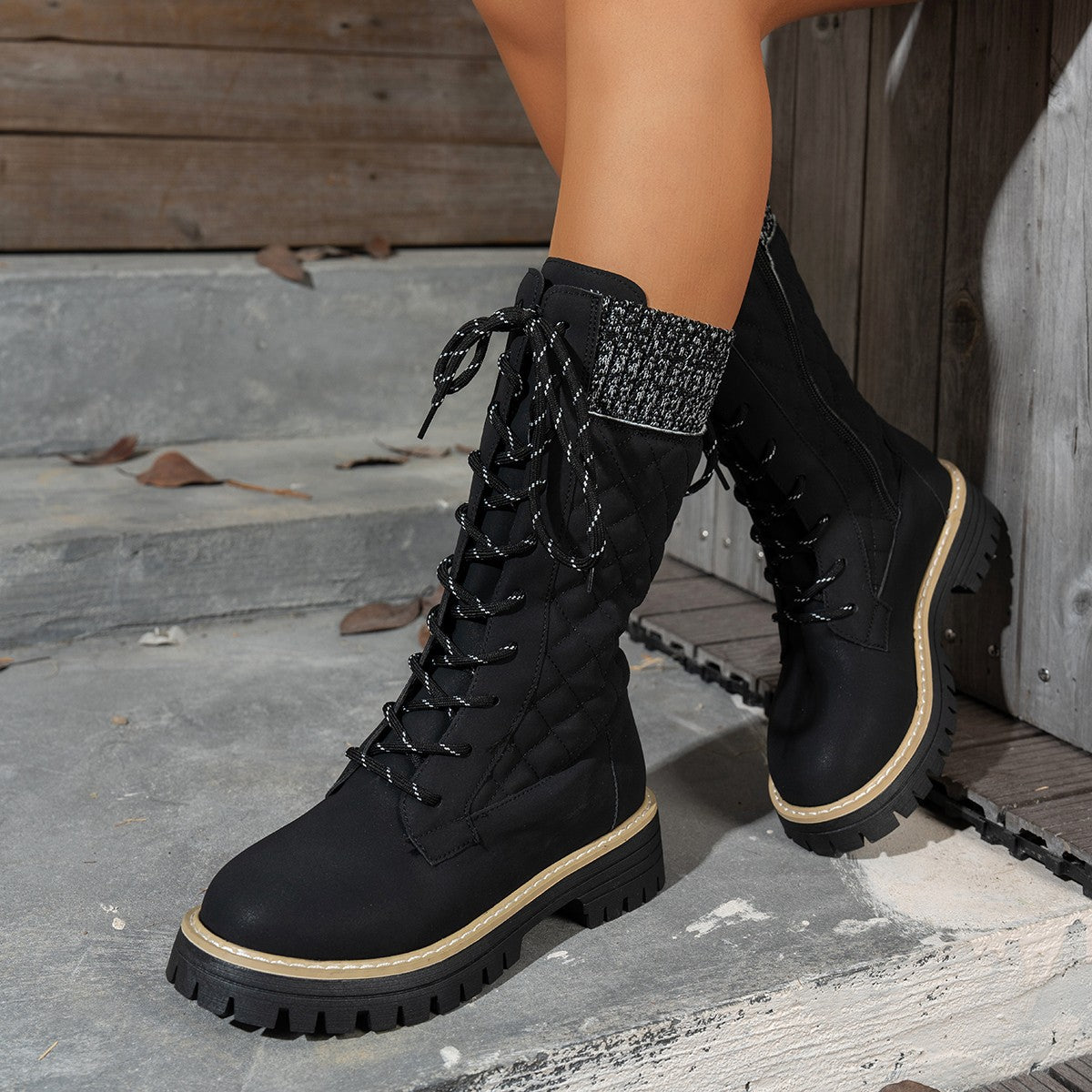 Pelz-Thermostiefel für Frauen