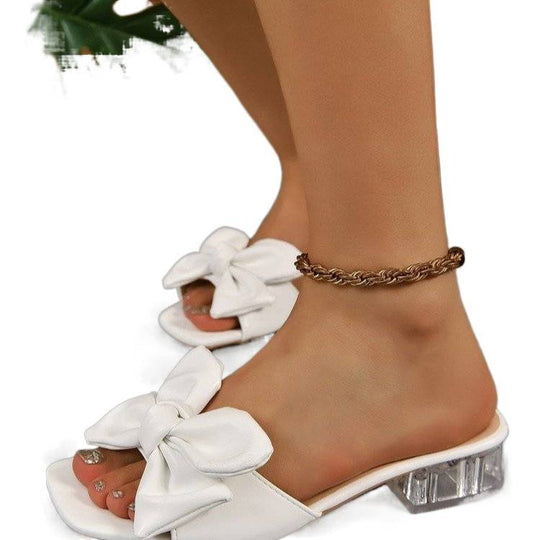 Damen elegante Slipper mit modischem Schleifendetail R&B