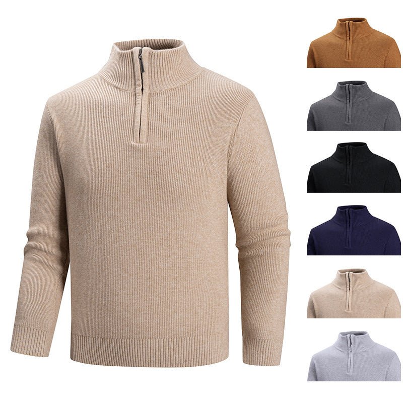 Herren Strickpullover mit hohem Kragen R&B