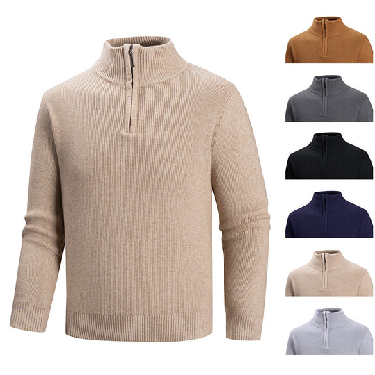 Herren Strickpullover mit hohem Kragen R&B
