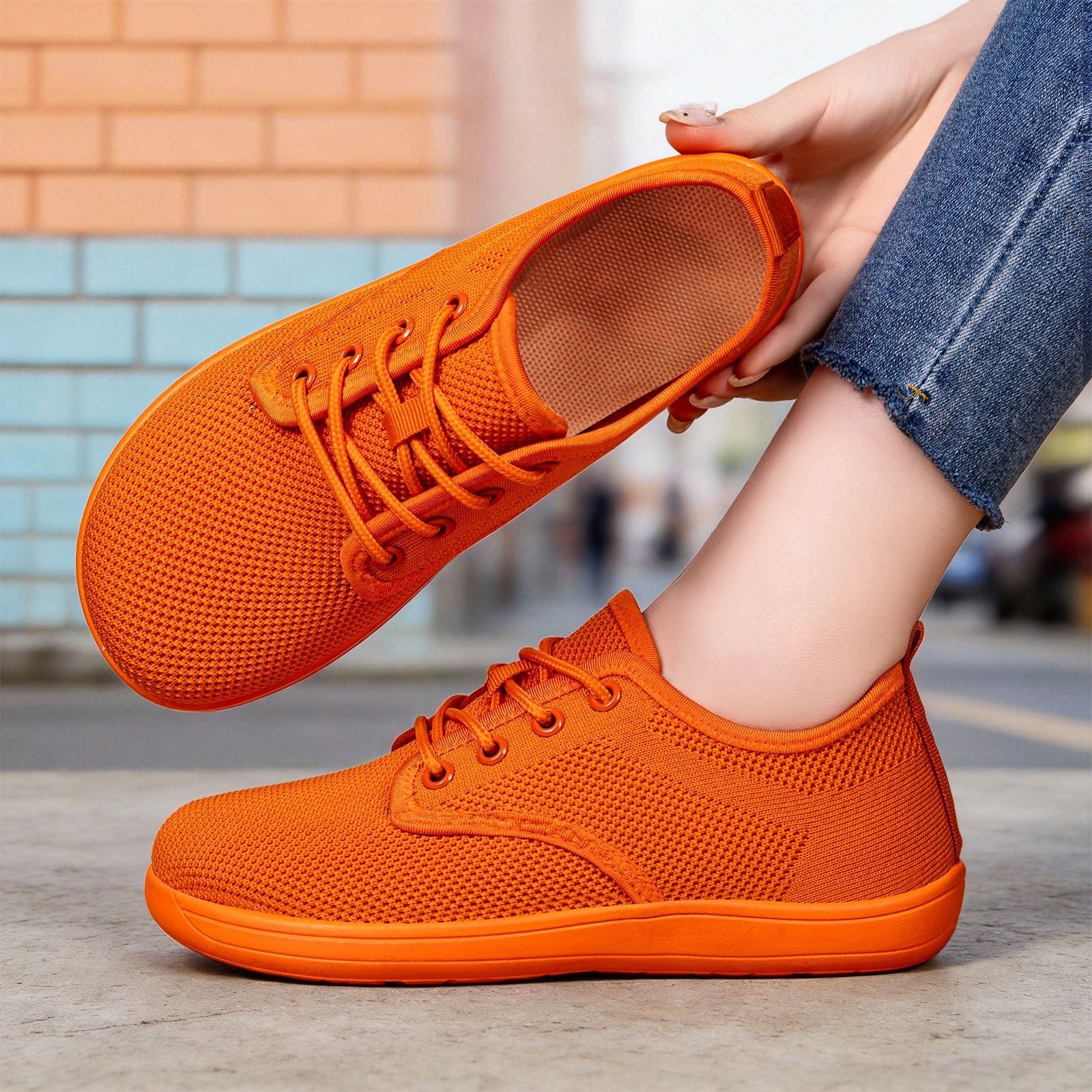 Damen Leichte und atmungsaktive Schnürschuhe mit flexiblem Obermaterial R&B