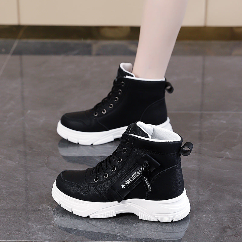 Damen hochformatige Sneakers mit stabiler Gummisohle und atmungsaktiver Innenpolsterung R&B
